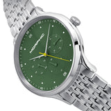 Morphic M65 Series Bracelet Watch w/Day/Date - Silver/Green MPH6502