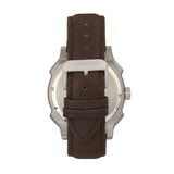 Morphic M68 Series Leather-Band Watch w/ Date - Silver/Brown MPH6803
