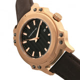 Morphic M68 Series Leather-Band Watch w/ Date - Rose Gold/Brown MPH6804