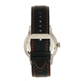 Morphic M71 Series Leather-Band Watch w/Date - Silver/Black MPH7101