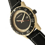 Morphic M71 Series Leather-Band Watch w/Date - Gold/Black MPH7103