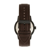 Morphic M71 Series Leather-Band Watch w/Date - Black/Dark Brown MPH7105