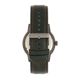 Morphic M71 Series Leather-Band Watch w/Date - Gunmetal/Forest Green MPH7106