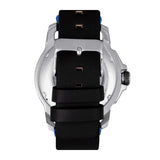 Reign Monarch Automatic Domed Sapphire Crystal Leather-Band Watch - Silver/Black REIRN5201
