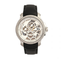 Reign Matheson Automatic Skeleton Dial Leather-Band Watch - Black/White REIRN5301