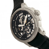 Reign Matheson Automatic Skeleton Dial Leather-Band Watch - Black REIRN5302
