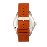 Reign Lafleur Automatic Leather-Band Watch w/Date - Silver/Orange REIRN5402