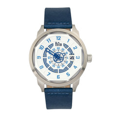 Reign Lafleur Automatic Leather-Band Watch w/Date - Silver/Blue REIRN5403