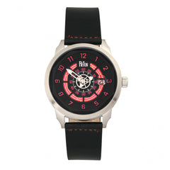 Reign Lafleur Automatic Leather-Band Watch w/Date - Silver/Red REIRN5405