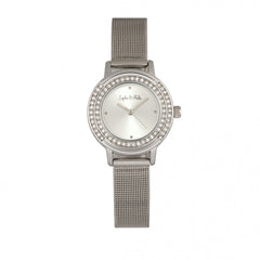 Sophie & Freda Cambridge Bracelet Watch w/Swarovski Crystals - Silver