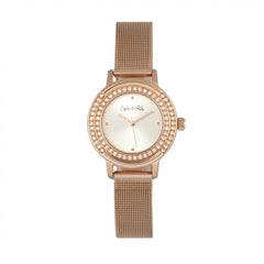 Sophie & Freda Cambridge Bracelet Watch w/Swarovski Crystals - Rose Gold SAFSF4102