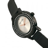 Sophie & Freda Cambridge Bracelet Watch w/Swarovski Crystals - Black SAFSF4103