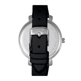 Sophie & Freda Key West Leather-Band Watch w/Swarovski Crystals - Silver/Black SAFSF4302