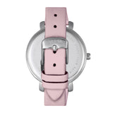 Sophie & Freda Key West Leather-Band Watch w/Swarovski Crystals - Silver/Mauve SAFSF4303