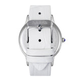 Sophie & Freda Sonoma Leather-Band Watch w/Swarovski Crystals - Silver/White SAFSF4401