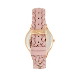 Sophie & Freda Tucson Leather-Band Watch w/Swarovski Crystals - Rose Gold/Pink SAFSF4506