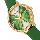 Sophie & Freda Rio Grande Leather-Band w/Swarovski Crystals - Gold/Green SAFSF4605