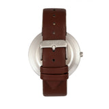 Simplify The 6000 Leather-Band Watch - Silver/Brown SIM6001