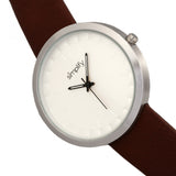 Simplify The 6000 Leather-Band Watch - Silver/Brown SIM6001