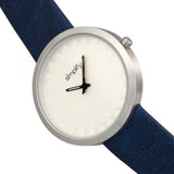 Simplify The 6000 Leather-Band Watch - Silver/Blue SIM6002
