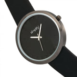 Simplify The 6000 Leather-Band Watch - Gunmetal/Black SIM6003