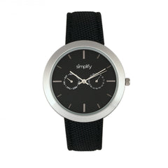 Simplify The 6100 Canvas-Overlaid Strap Watch w/ Day/Date - Black