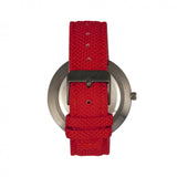 Simplify The 6100 Canvas-Overlaid Strap Watch w/ Day/Date - Black/Red SIM6105