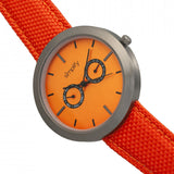 Simplify The 6100 Canvas-Overlaid Strap Watch w/ Day/Date - Orange SIM6106