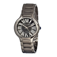 Bertha Maude MOP Ladies Swiss Bracelet Watch - Silver/Black