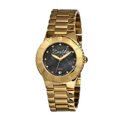 Bertha Millicent MOP Ladies Swiss Bracelet Watch - Gold/Black