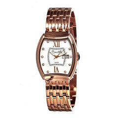 Bertha Charlotte Ladies Swiss Bracelet Watch - Rose Gold/White BTHBR3105