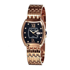 Bertha Charlotte Ladies Swiss Bracelet Watch - Rose Gold/Black BTHBR3106