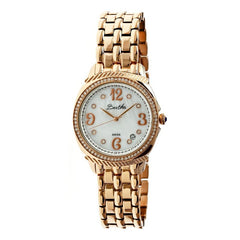 Bertha Samantha MOP Ladies Swiss Bracelet Watch - Rose Gold/White