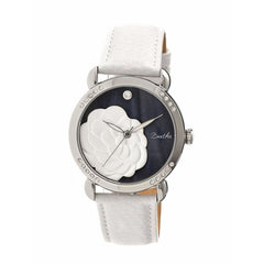 Bertha Daphne MOP Leather-Band Ladies Watch - White/Black BTHBR4602