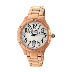 Bertha Jaclyn MOP Ladies Swiss Bracelet Watch - Rose Gold/White