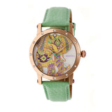 Bertha Betsy MOP Leather-Band Ladies Watch - Rose Gold/Mint BTHBR5704