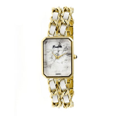 Bertha Eleanor Ladies Swiss Bracelet Watch - Gold/White