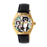 Bertha Selina Mother-of-Pearl Leather-Band Watch - Gold/Black BTHBR6104