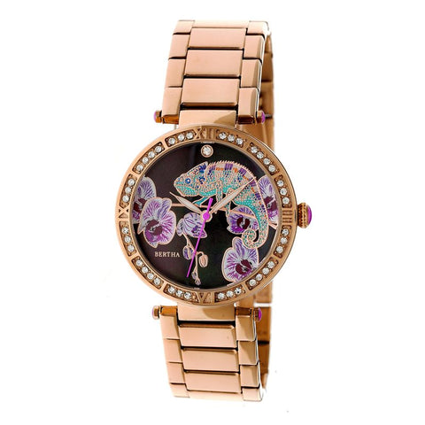 Bertha Camilla Mother-Of-Pearl Bracelet Watch - Rose Gold BTHBR6203
