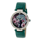 Bertha Camilla Mother-Of-Pearl Leather-Band Watch - Teal BTHBR6204