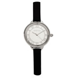 Bertha Madison Sunray Dial Leather-Band Watch - Black/Silver BTHBR6704