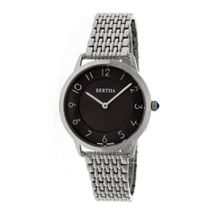 Bertha Abby Swiss Bracelet Watch - Silver/Black BTHBR6802