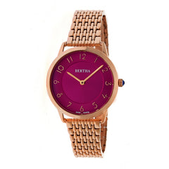 Bertha Abby Swiss Bracelet Watch - Rose Gold/Fuchsia BTHBR6804