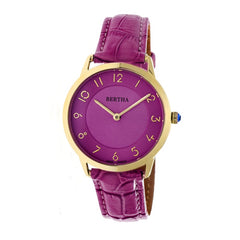 Bertha Abby Swiss Leather-Band Watch - Gold/Fuchsia BTHBR6806