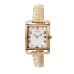 Bertha Marisol Swiss MOP Leather-Band Watch - Cream BTHBR6904