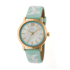 Bertha Penelope MOP Leather-Band Watch - Mint BTHBR7302