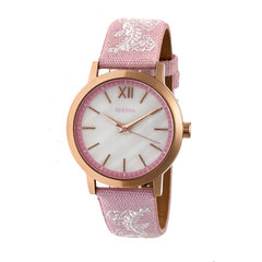 Bertha Penelope MOP Leather-Band Watch - Light Pink  BTHBR7305