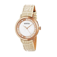 Bertha Cecelia Leather-Band Watch - Cream BTHBR7504