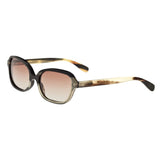 Bertha Harley Buffalo-Horn Polarized Sunglasses - Black-Tan/Black BRSBR004M