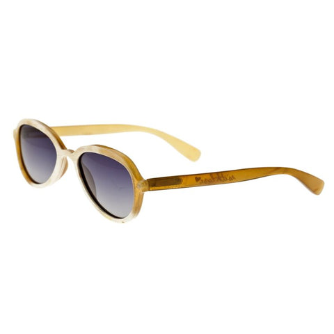 Bertha Alexa Buffalo-Horn Polarized Sunglasses - Cream-Black/Black BRSBR007Z